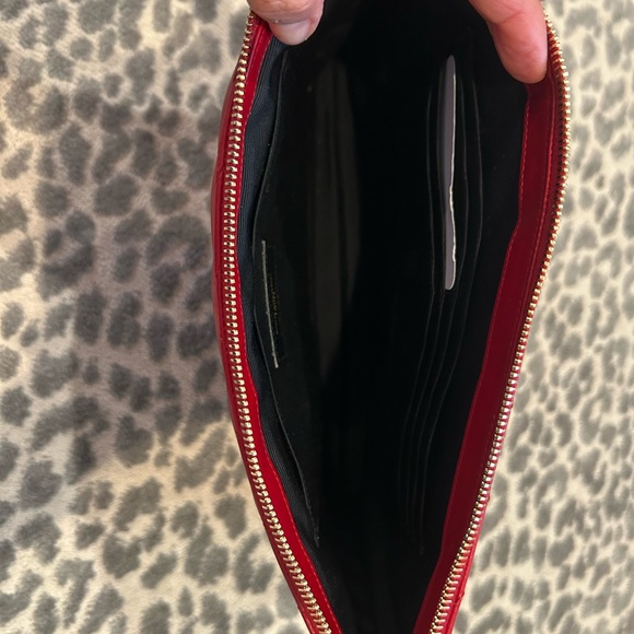 Yves Saint Laurent Red Quilted Clutch - Picture 4 of 12